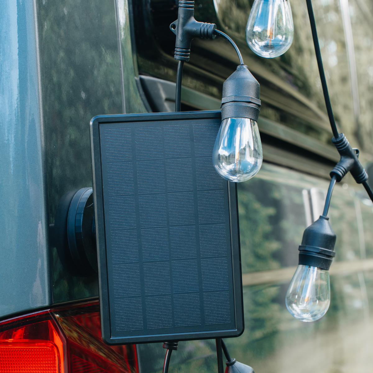 Solarpanel für Camping Lichterkette mit Magnethalterung