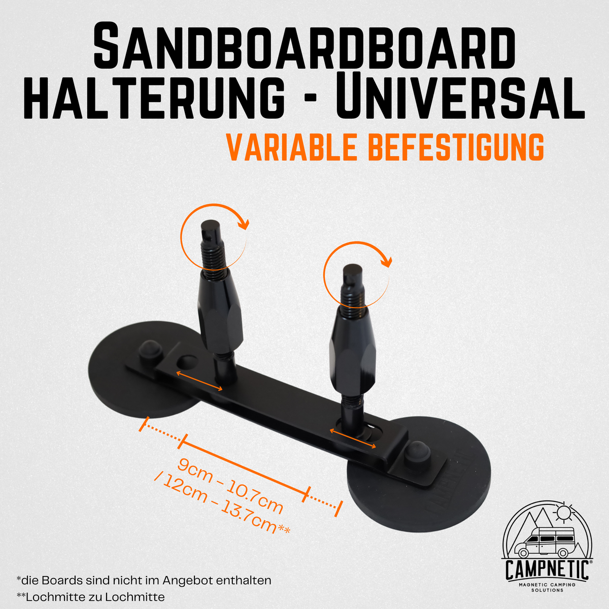 Campnetic Sandboard Universal-Halterung mit Magneten Maße